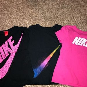 3 size M-L girls Nike shirts